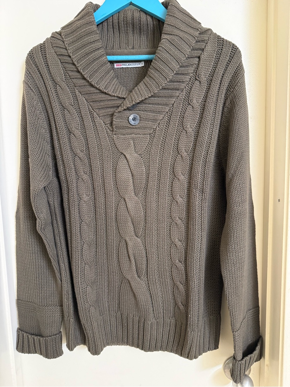 Projek Raw men’s shawl collar sweater
